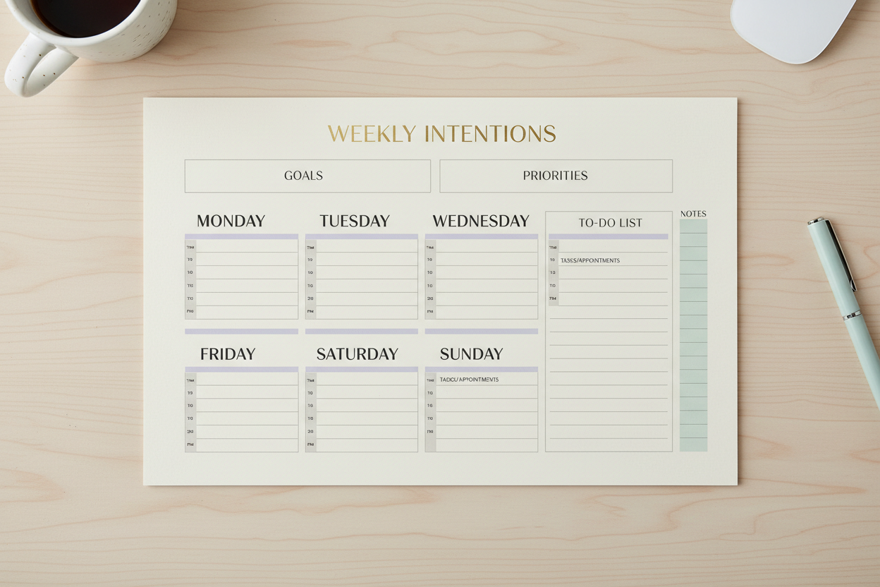 generate me weekly planners 